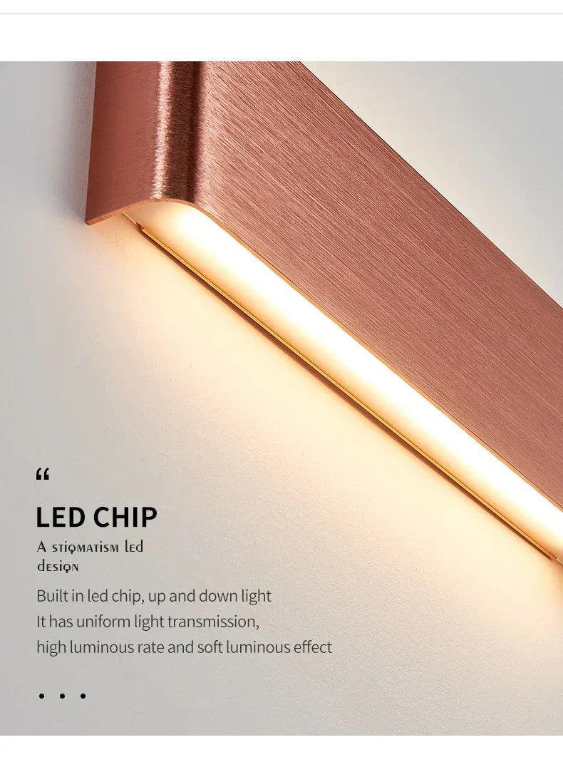 Ultra-dunne design wandlamp APHRODITE — moderne aluminium LED-wandverlichting met acryl kap | Sansoti