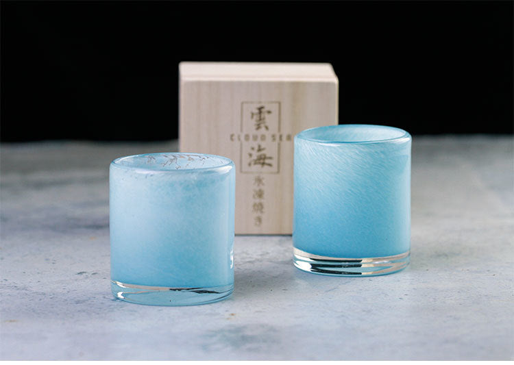 Japans Whiskyglas met Golfpatroon 150ml Hittebestendig Glas Handgemaakt met Houten Etui voor Premium Whisky Scotch Cognac Cadeau | Sansoti