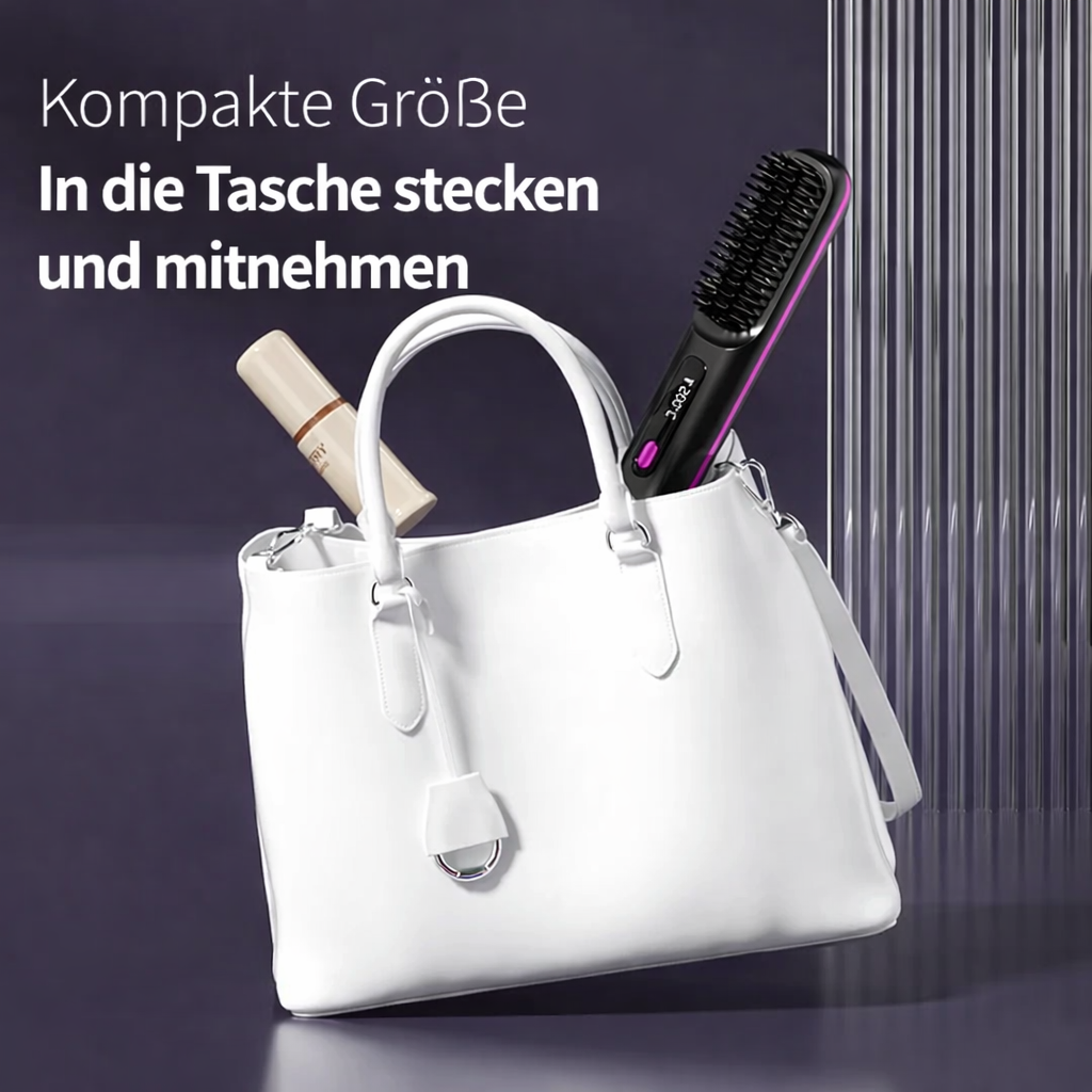 Draadloze Stijltang met Keramische Platen en Ionentechnologie – USB Oplaadbaar met LCD Scherm – Compacte Haarstijler voor Onderweg | Sansoti