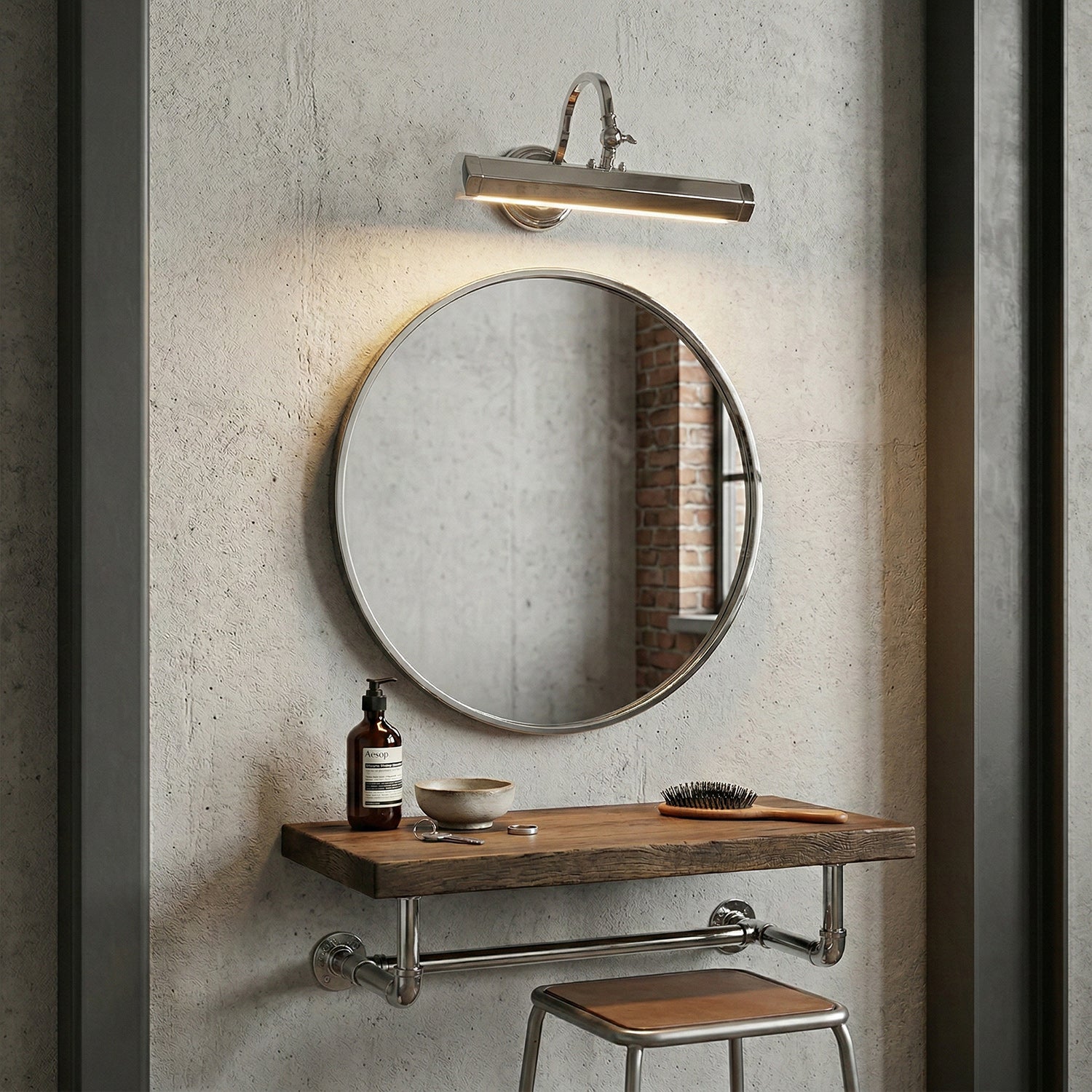 Verstelbare Design Wandlamp met Zwanenhals – IJzeren Picture Light met G9 Fitting in Chroom, Zwart of Koper | Sansoti