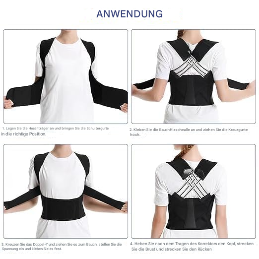 Verstelbare Houdingscorrector Unisex Rugbrace met Nekondersteuning Neopreen Polyester Vest Rug Nek Houding | Sansoti