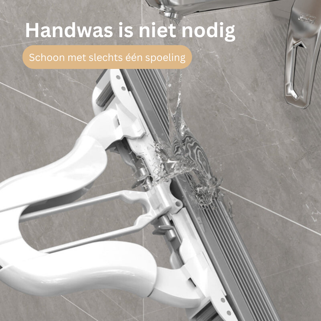 Platte Dweil met Uitschuifbare Steel en Superabsorberend Wisserblad – Uitwringmechanisme voor Vloerreiniging | Sansoti