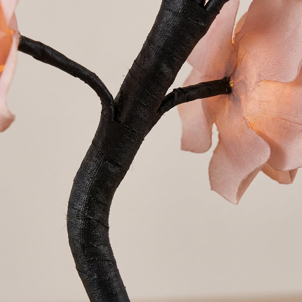 Blumenlampe mit handgefertigten Rosen 46cm USB-Batterie-Nachtlicht Dekorative Tischlampe Romantisches Stimmungslicht | Sansoti