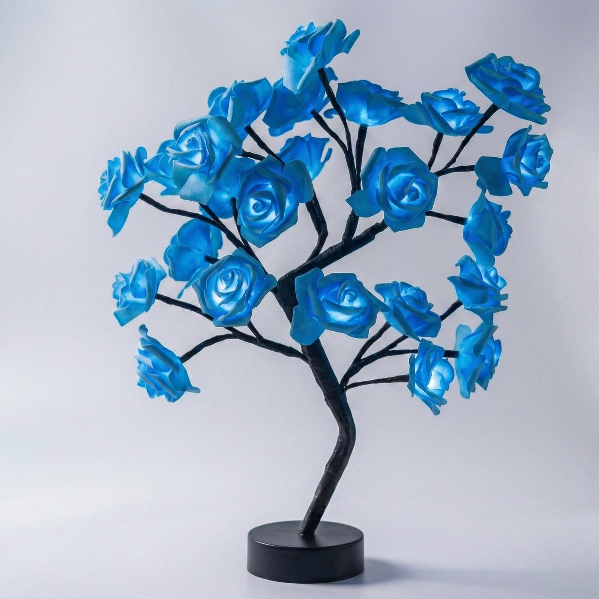 Blumenlampe mit handgefertigten Rosen 46cm USB-Batterie-Nachtlicht Dekorative Tischlampe Romantisches Stimmungslicht | Sansoti