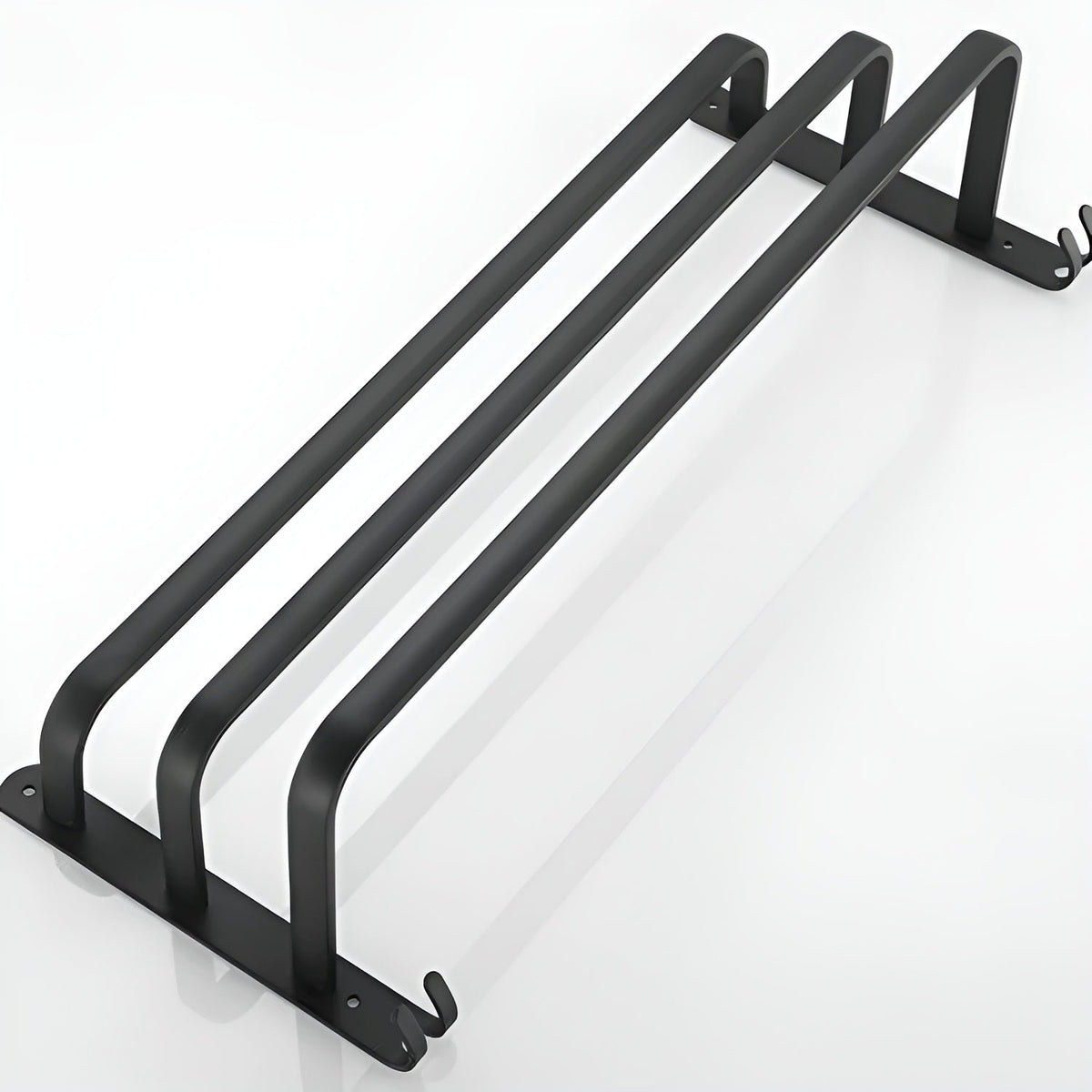 Porte-serviettes mural en aluminium, 2 ou 3 barres, salle de bains, design gain de place, support à serviettes moderne | Sansoti