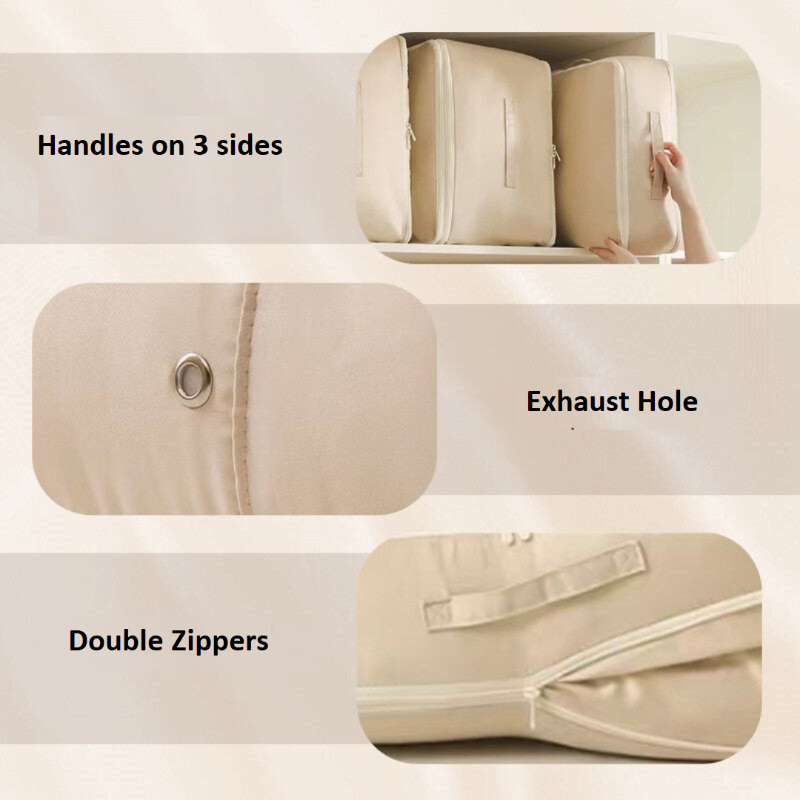 Sac de rangement compressible pour vêtements – organiseur de voyage gain de place pour valise et armoire