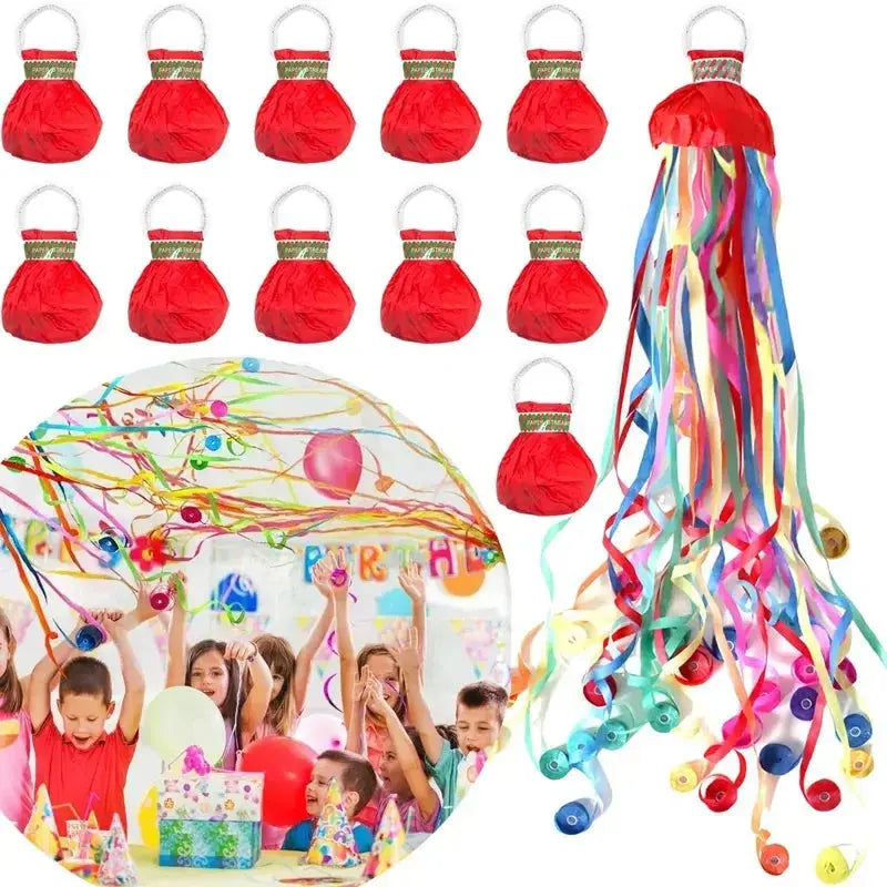 Papieren Streamers 5 Meter Biologisch Afbreekbaar Brandvertragend Gekleurd Feest Verjaardag Bruiloft Confetti Alternatief Geruisloos 10 Stuks | Sansoti