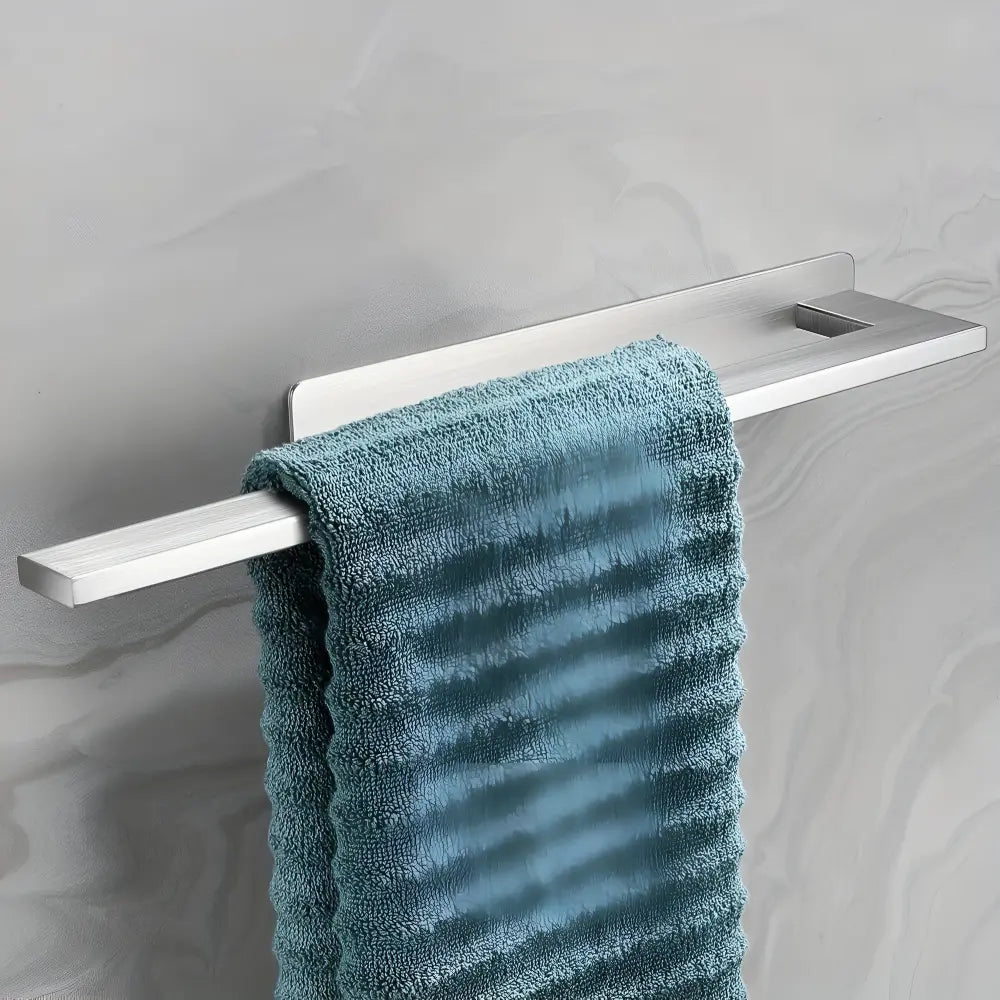 Handdoekhouder Zonder Boren RVS Geborsteld Zelfklevend Badkamer Wandmontage Compact Opbergen Vochtbestendig Stijlvol | Sansoti