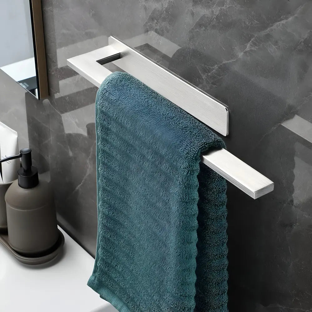 Handdoekhouder Zonder Boren RVS Geborsteld Zelfklevend Badkamer Wandmontage Compact Opbergen Vochtbestendig Stijlvol | Sansoti