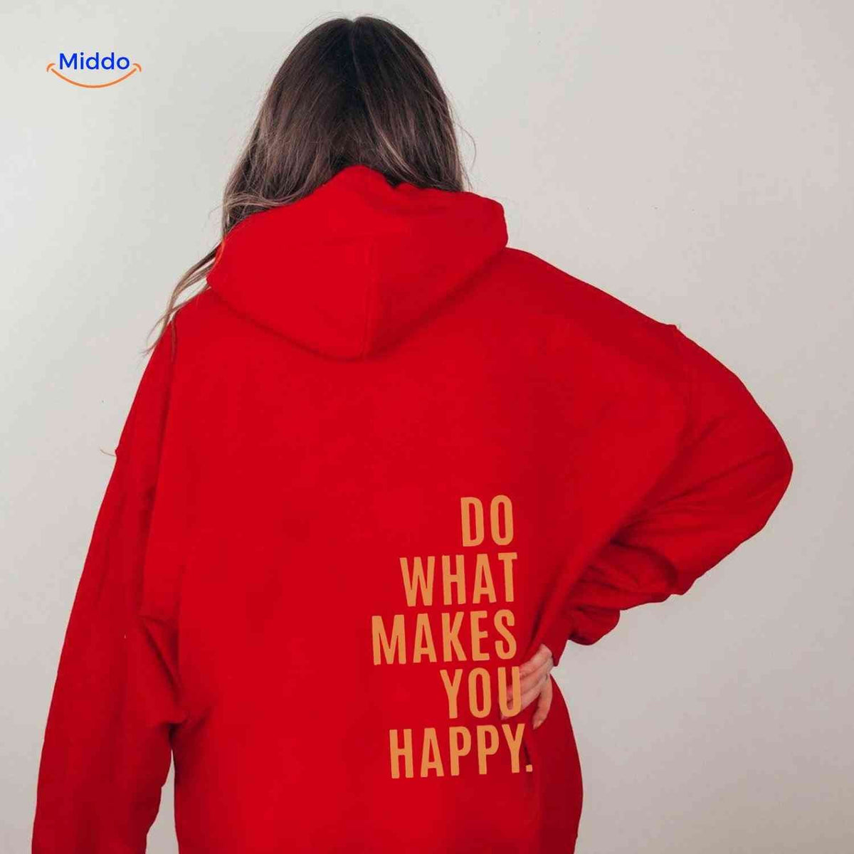 Oversized-Hoodie für Damen aus Baumwollmischung mit motivierendem Text, Streetwear-Schnitt, bequem, lässige Saisonkleidung | Sansoti