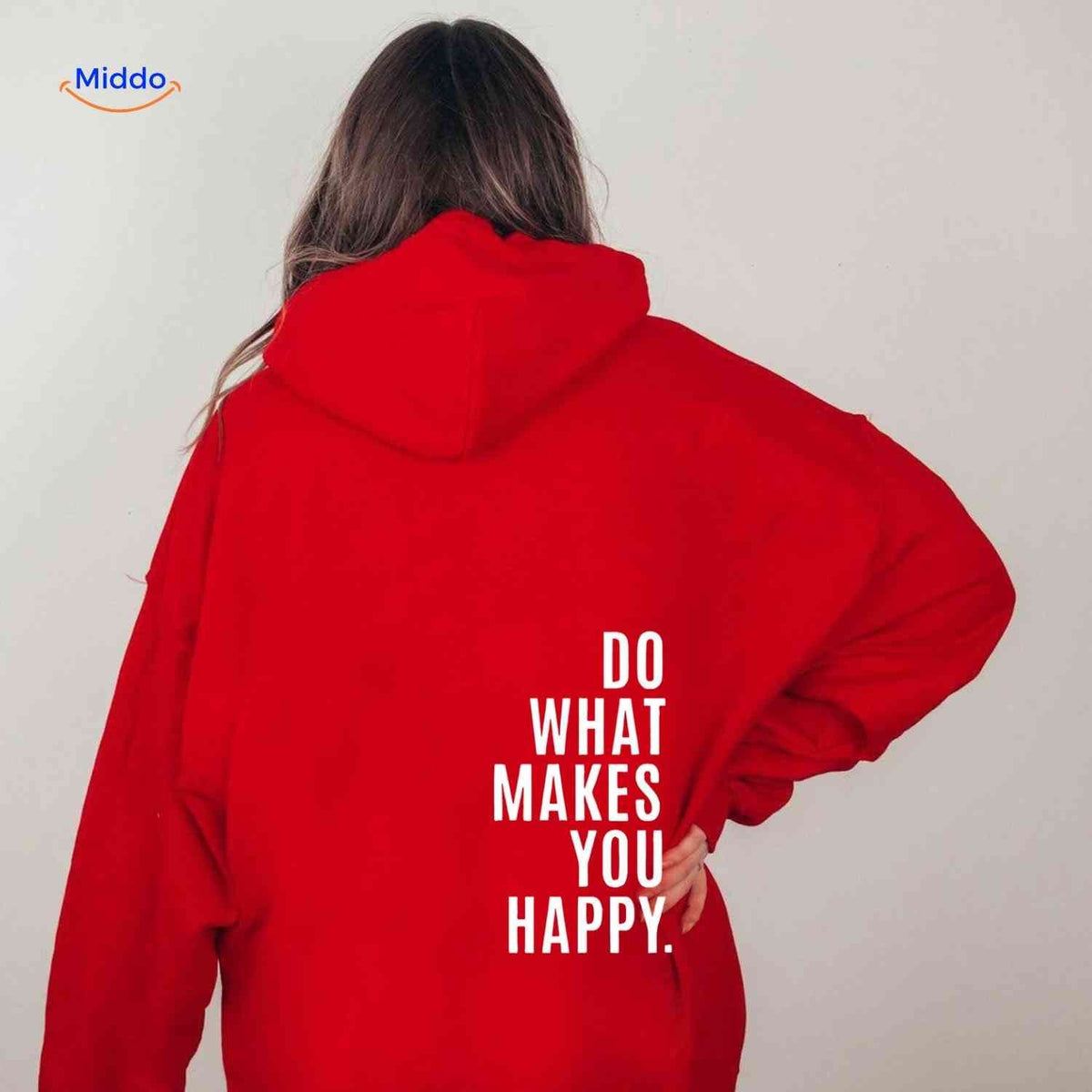 Oversized-Hoodie für Damen aus Baumwollmischung mit motivierendem Text, Streetwear-Schnitt, bequem, lässige Saisonkleidung | Sansoti