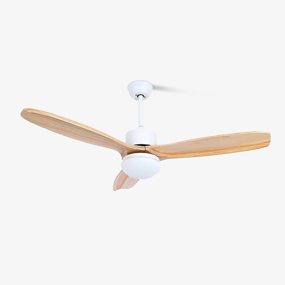 Scandinavische Plafondventilator met Verlichting Elegance Naturel – Vierkanten Houten Bladen met LED-Lamp & Afstandsbediening | Sansoti