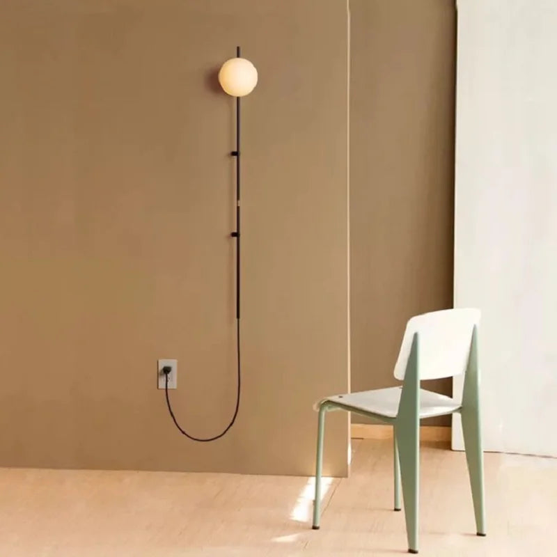 Scandinavische Wandlamp Wandsconce met Plug-in Aansluiting | Sansoti
