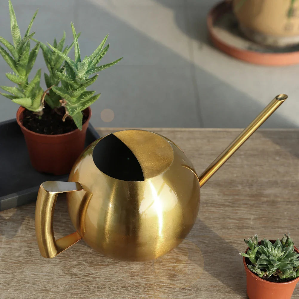 Minimalistische Plantengieter Ø 29 cm Roestvrij Staal voor Interieurplanten 1500 ml | Sansoti