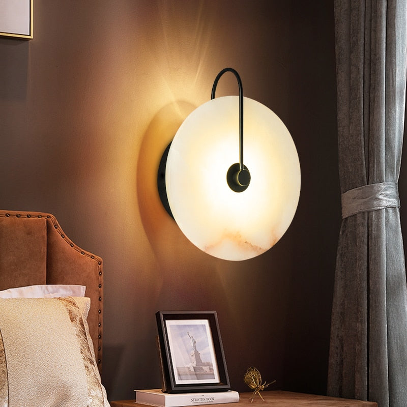 Moderne Marmeren Wandlamp met LED-verlichting – Stijlvolle Binnenverlichting voor Hal & Woonkamer | Sansoti