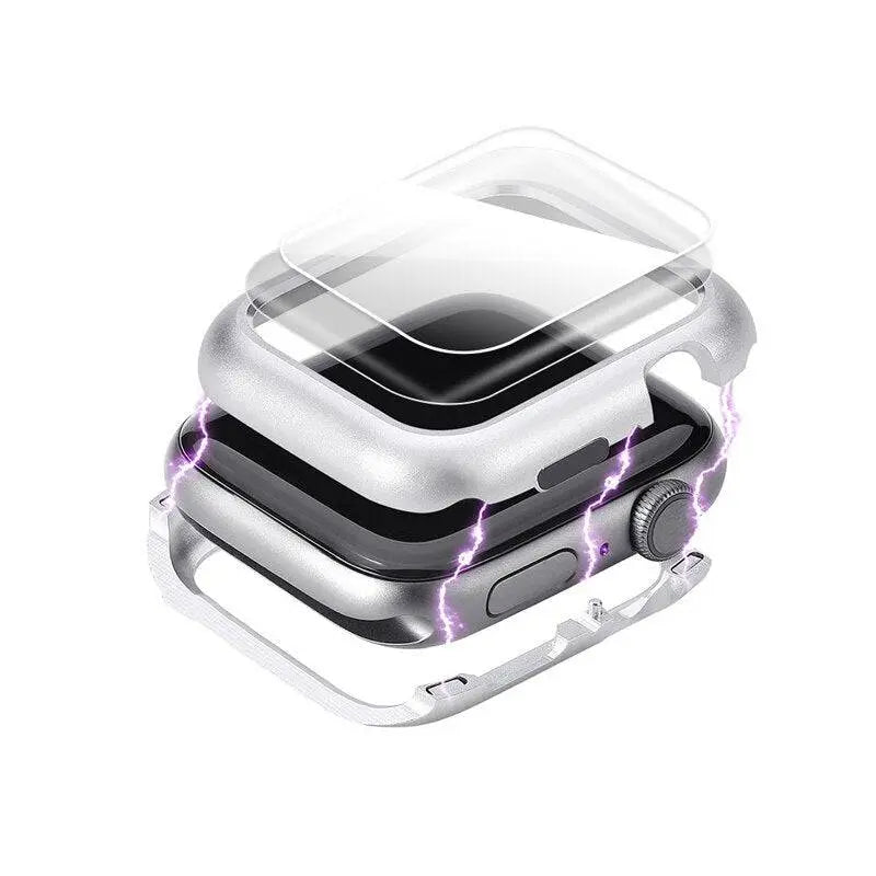 Stalowe i szklane szkło ochronne na ekran zegarka 44 mm 40 mm 38 mm 42 mm do optymalnej ochrony obudowy | Sansoti