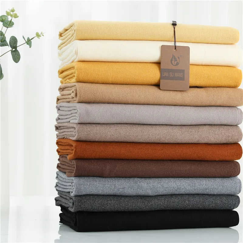 Kaschmir-Winterschal 190x68cm aus luxuriöser Wolle mit Fransen, warmes Damen- und Herrenaccessoire, drapierter weicher Schal | Sansoti