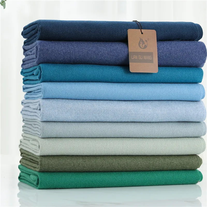 Kaschmir-Winterschal 190x68cm aus luxuriöser Wolle mit Fransen, warmes Damen- und Herrenaccessoire, drapierter weicher Schal | Sansoti