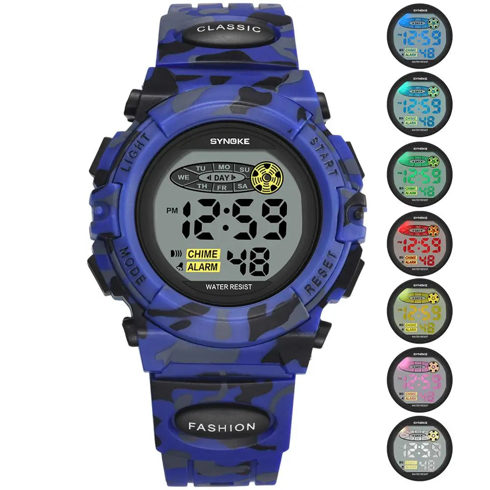 Digital Children's Watch Waterproof LED Display Sports Watch with Stopwatch Date Alarm Boys Girls School | Sansoti