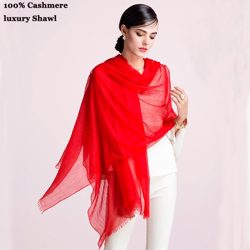 Cashmere Scarf for Women and Men 230x100cm Finest Ring Cashmere Ultralight Soft Winter Scarf for All Seasons | Sansoti