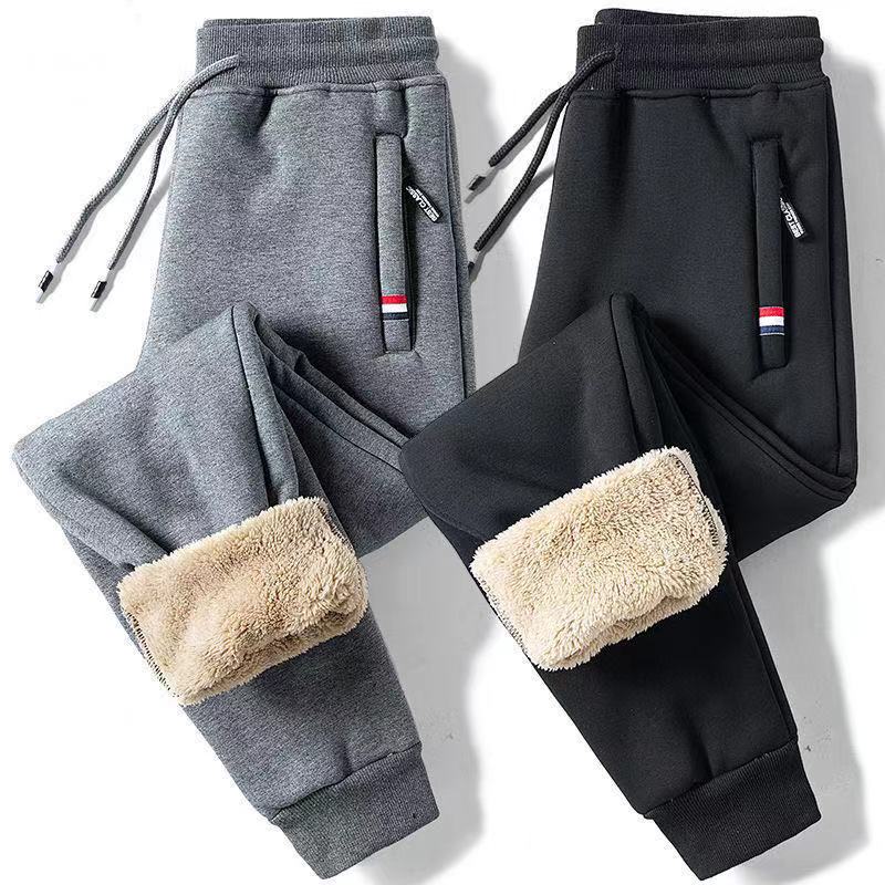 Gevoerde Winterbroek Heren Fleece Thermische Jogger met Trekkoord Elastische Taille voor Koude Dagen | Sansoti