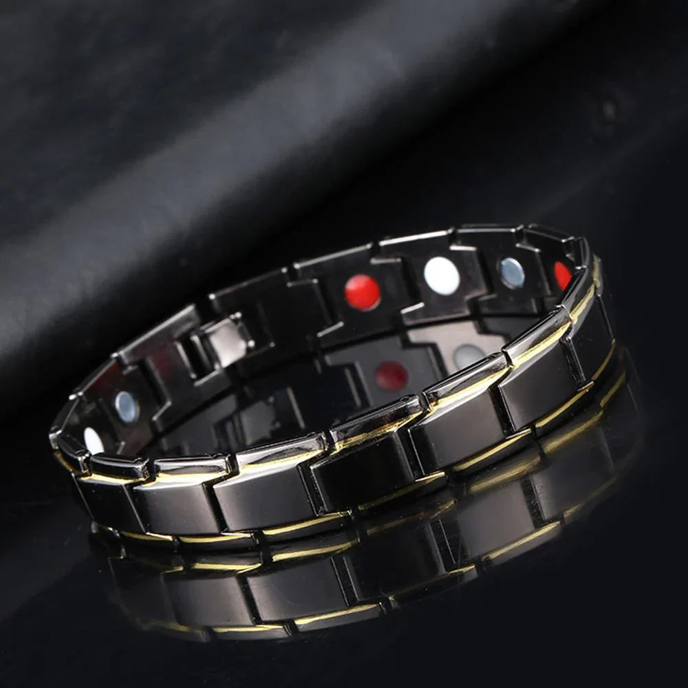 Bracelet magnétique avec hématite et néodyme pour bien-être et équilibre | Sansoti
