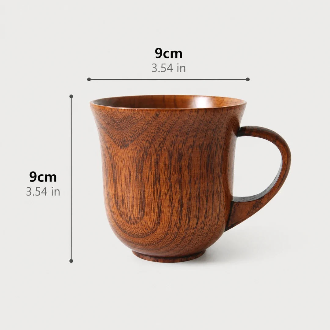 Handgemaakte houten koffiemok met natuurlijke nervenstructuur voor thee koffie warme dranken drinkbeker | Sansoti