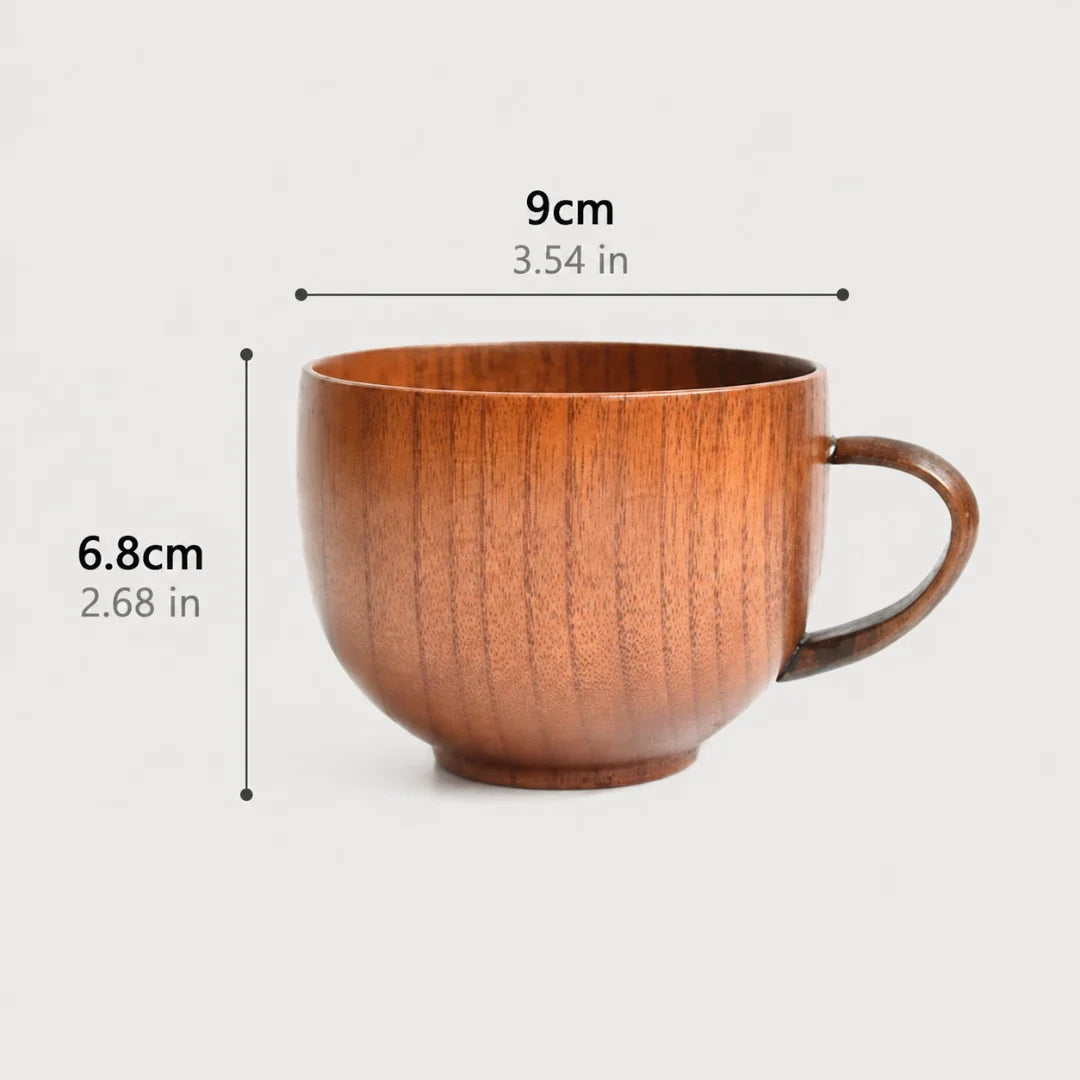 Handgemaakte houten koffiemok met natuurlijke nervenstructuur voor thee koffie warme dranken drinkbeker | Sansoti