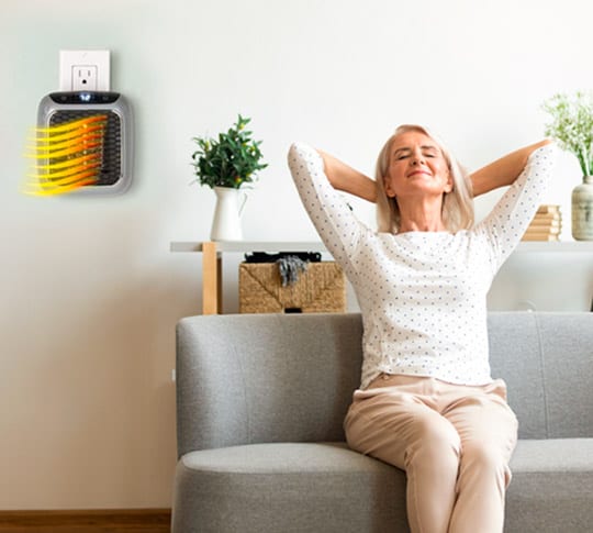Compacte Keramische Kachel 800W met Afstandsbediening - Draagbare Elektrische Verwarming voor Huis Kantoor | Sansoti
