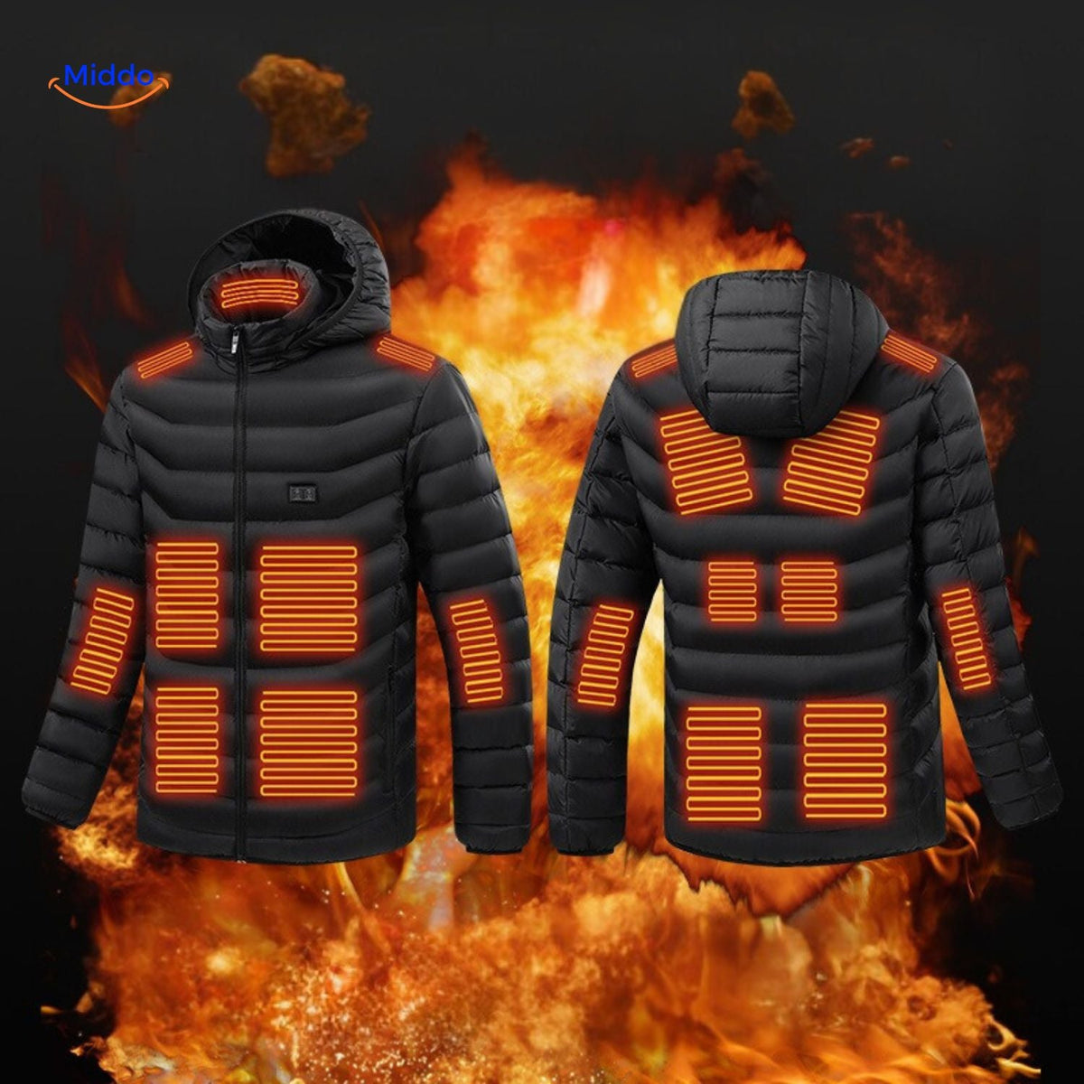 Beheizte Winterjacke mit USB-Anschluss Slim Fit Baumwolle Hochwertiger Komfort Einstellbare Wärmezonen Langlebig | Sansoti