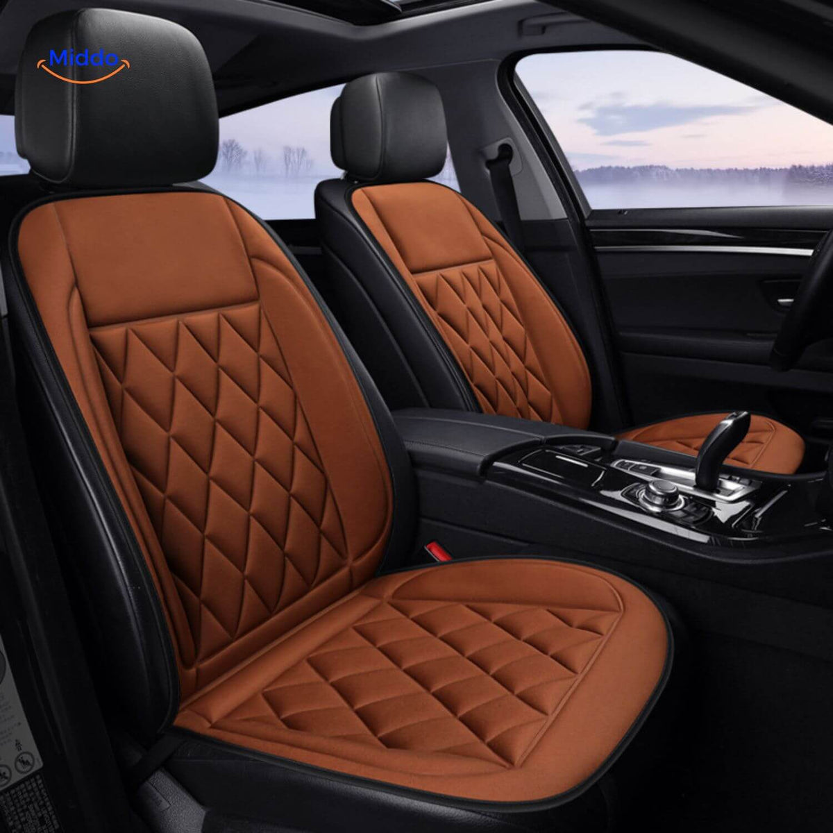 Verwarmbaar Zitkussen 12V Auto Stoelkussen Snelle Opwarming Warme Zitting Rugsteun Comfort Winter Autostoel | Sansoti