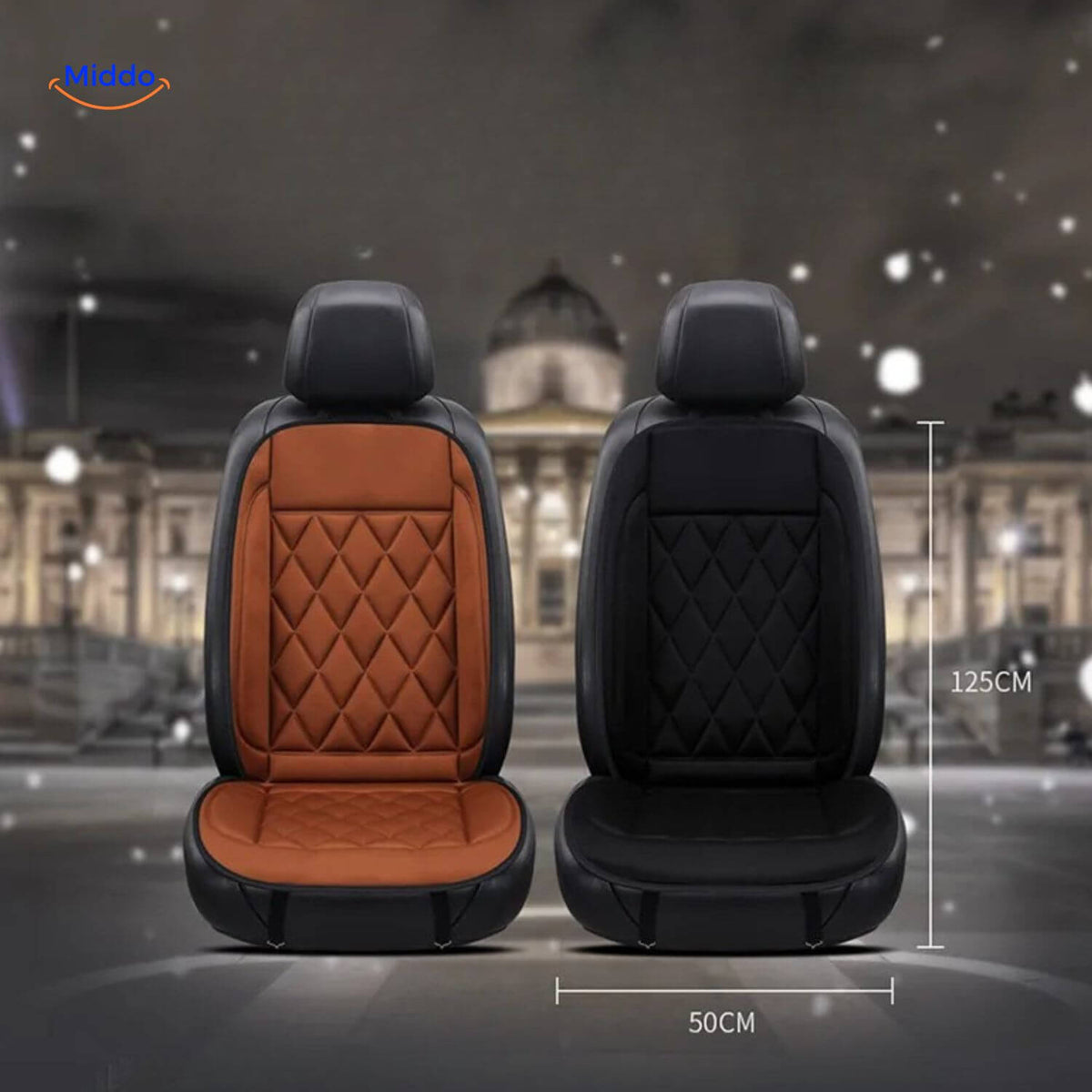 Verwarmbaar Zitkussen 12V Auto Stoelkussen Snelle Opwarming Warme Zitting Rugsteun Comfort Winter Autostoel | Sansoti