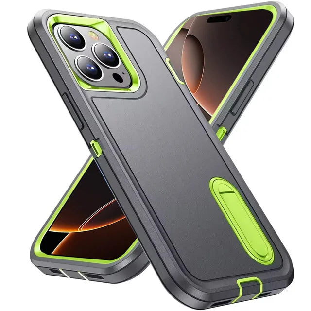 Wzmocnione etui do iPhone’a ze stojakiem, odporne na wstrząsy, o wojskowym poziomie ochrony, dostępne w wielu kolorach | Sansoti