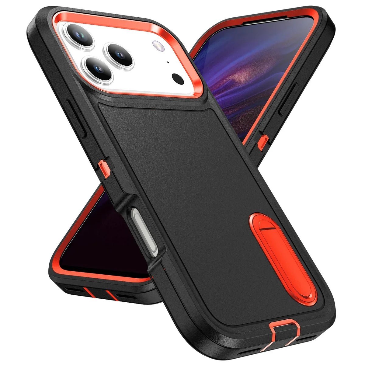 Wzmocnione etui do iPhone’a ze stojakiem, odporne na wstrząsy, o wojskowym poziomie ochrony, dostępne w wielu kolorach | Sansoti