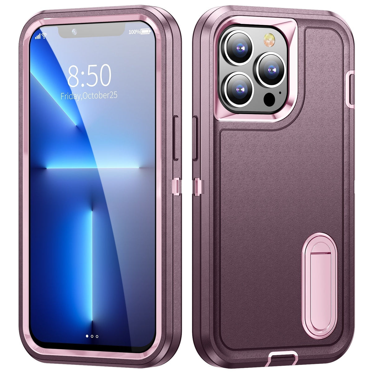 Wzmocnione etui do iPhone’a ze stojakiem, odporne na wstrząsy, o wojskowym poziomie ochrony, dostępne w wielu kolorach | Sansoti