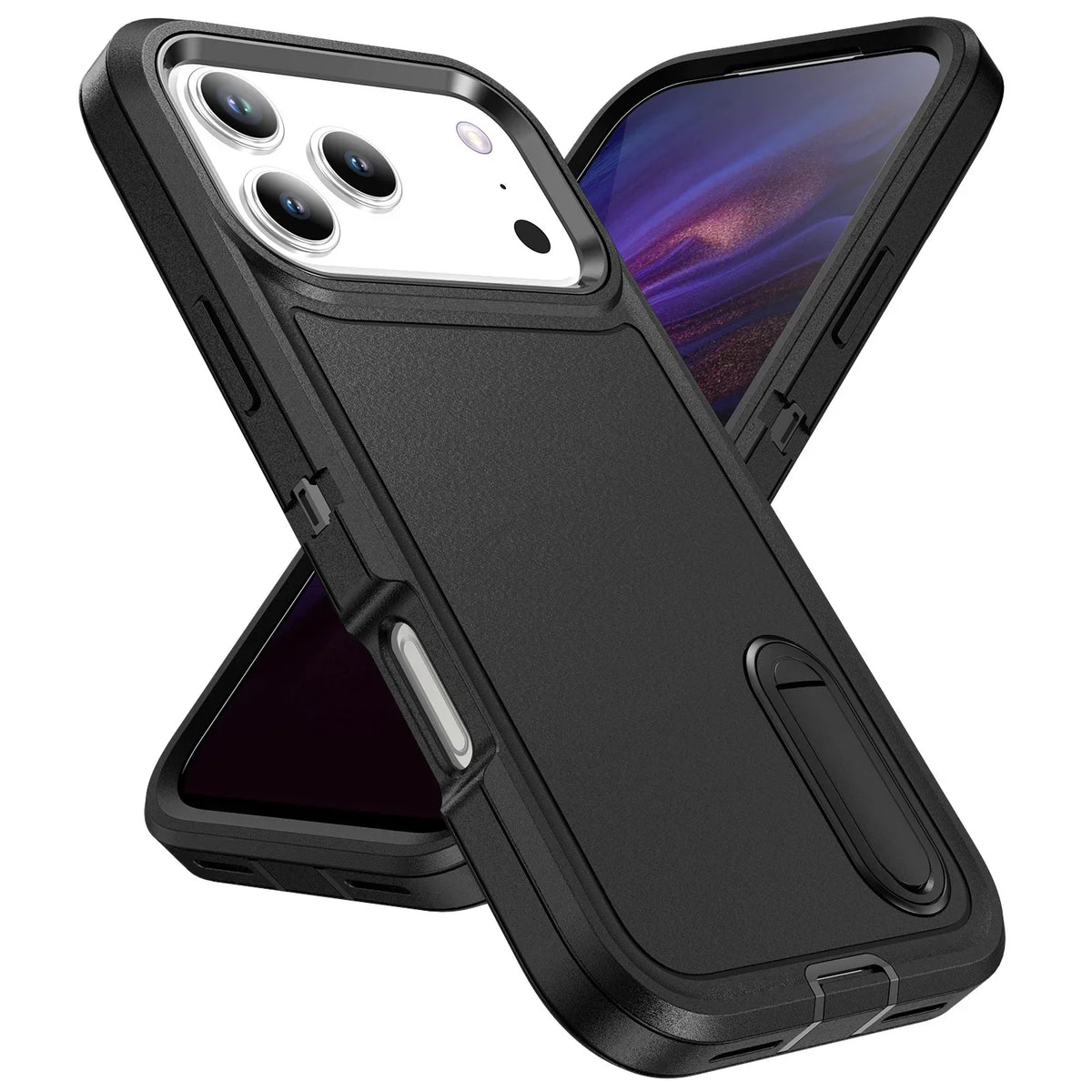Wzmocnione etui do iPhone’a ze stojakiem, odporne na wstrząsy, o wojskowym poziomie ochrony, dostępne w wielu kolorach | Sansoti