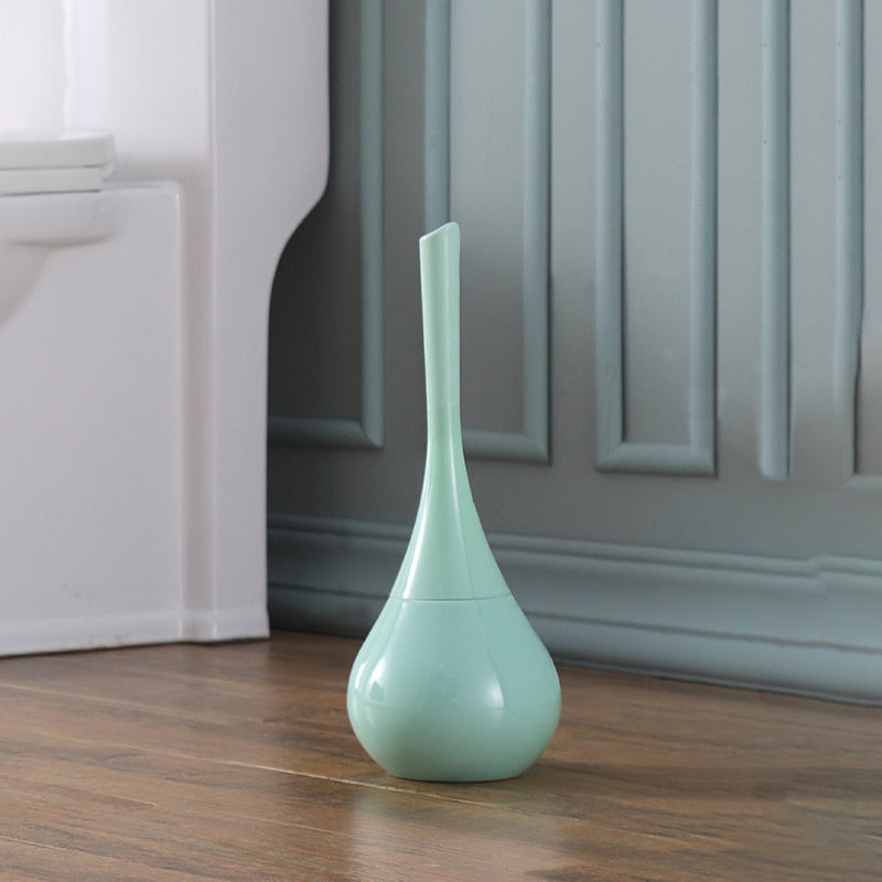 Toiletborstel Set ABS RVS 40x12 cm Vrijstaand Zwart Goud Badkamer Hygiënisch Design Toiletaccessoire | Sansoti