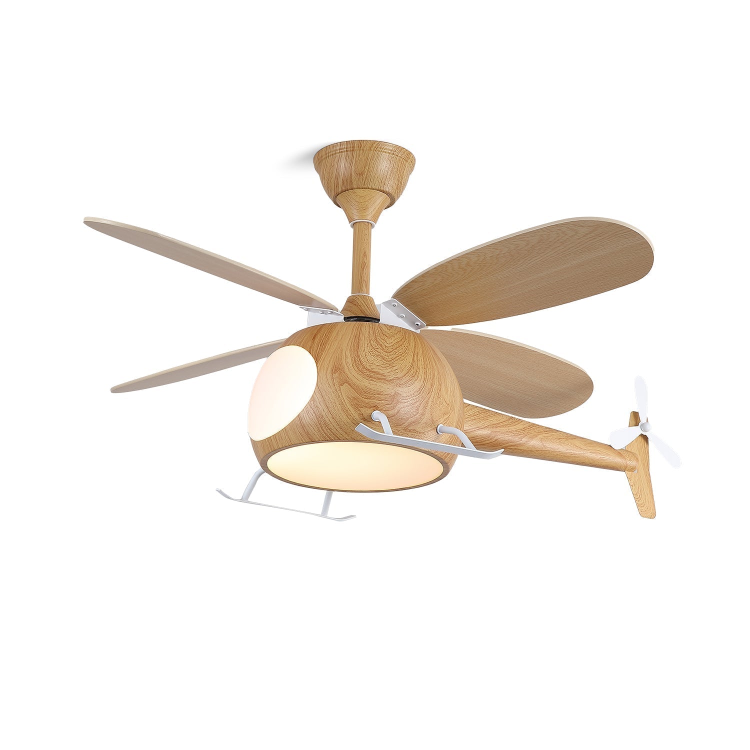 Moderne Plafondventilator met Verlichting Aviara Breeze – Ø70×H30 cm – 6 Snelheden – LED 35W – Walnoot & Houtkleur – Afstandsbediening – Kinderkamer & Woonkamer | Sansoti