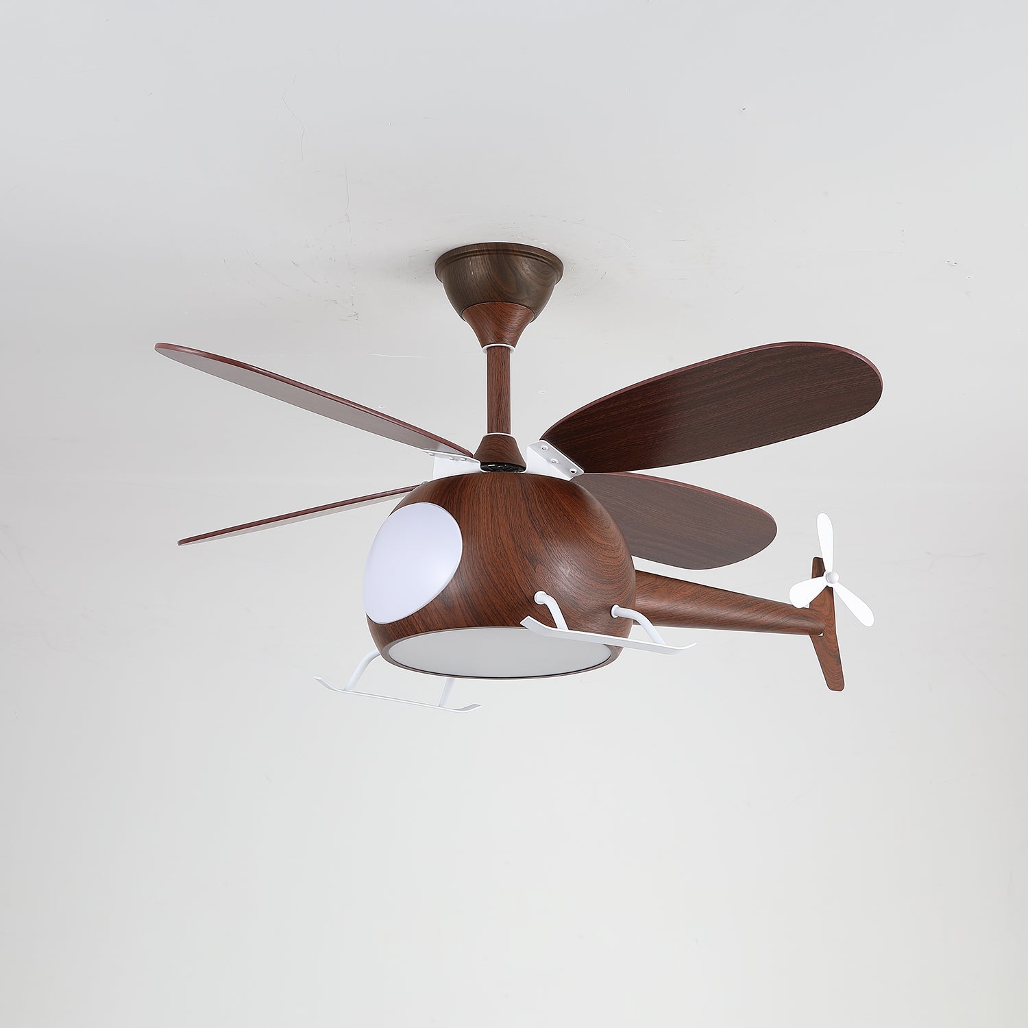 Moderne Plafondventilator met Verlichting Aviara Breeze – Ø70×H30 cm – 6 Snelheden – LED 35W – Walnoot & Houtkleur – Afstandsbediening – Kinderkamer & Woonkamer | Sansoti