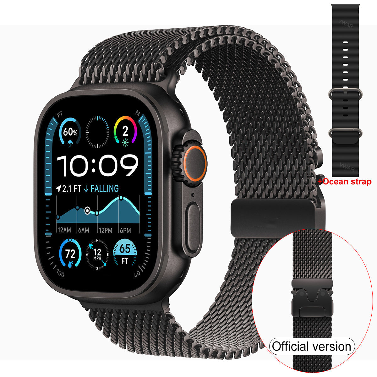 Smartwatch met AMOLED-scherm 2,04 inch 4G Android Gezondheidstracking Draadloos Opladen Aluminium Sporthorloge | Sansoti