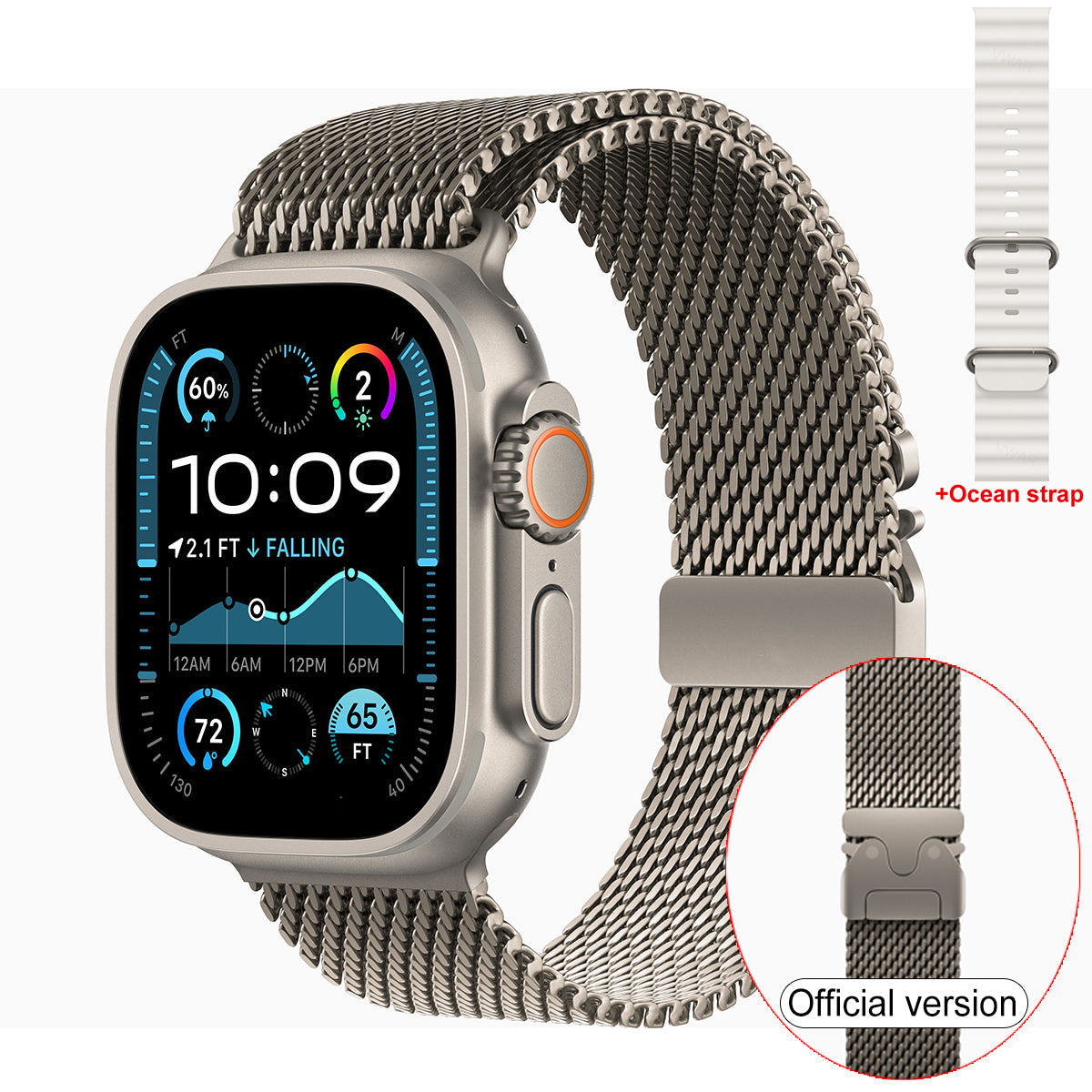 Smartwatch met AMOLED-scherm 2,04 inch 4G Android Gezondheidstracking Draadloos Opladen Aluminium Sporthorloge | Sansoti