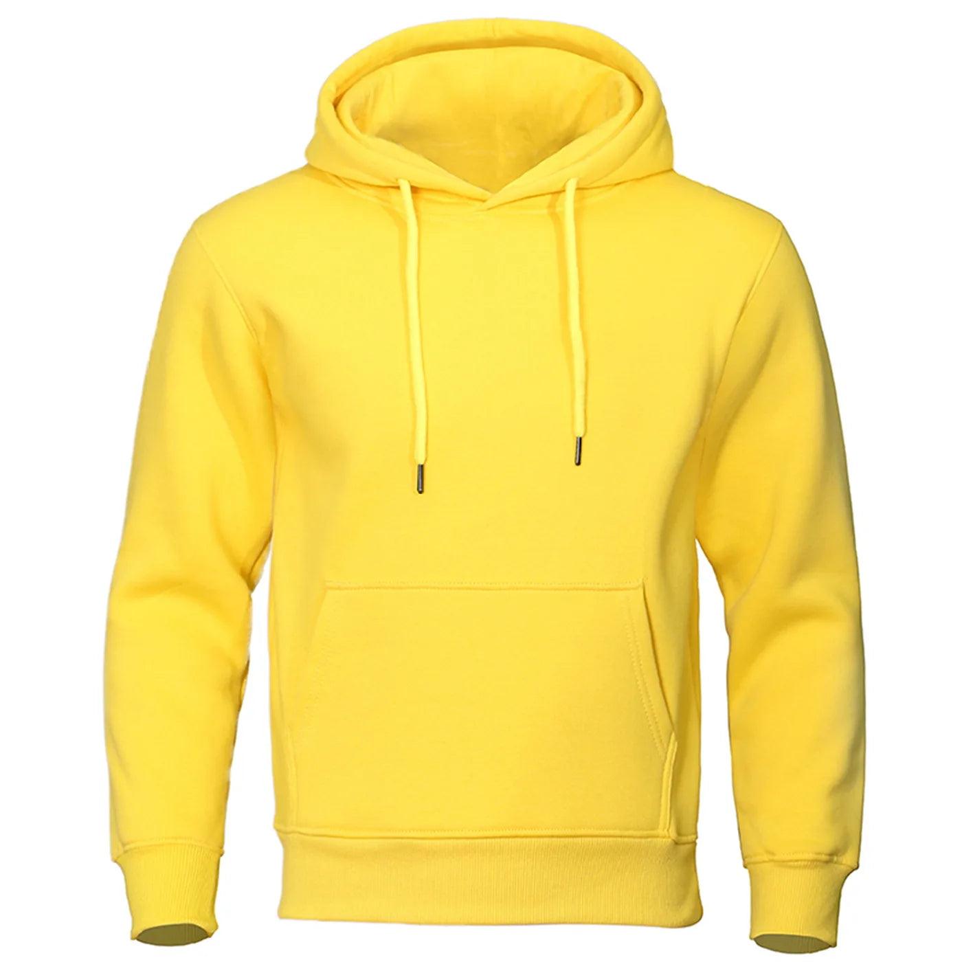 Men’s Fleece Hoodie with Hood – Warm Sweater for Autumn & Winter – Comfortable Fit – Casual Streetwear | Sansoti