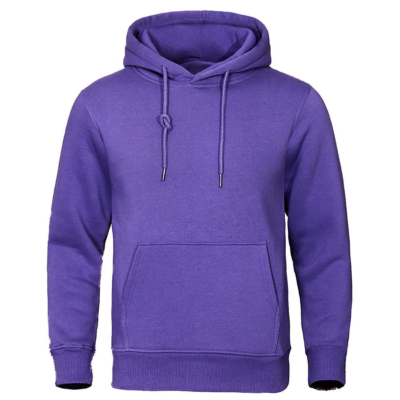 Men’s Fleece Hoodie with Hood – Warm Sweater for Autumn & Winter – Comfortable Fit – Casual Streetwear | Sansoti
