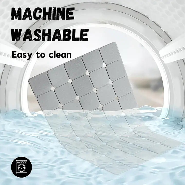 Foldable Non-Slip Bath Mat with Suction Cups Silicone Bathroom Mat for Shower and Bath | Sansoti