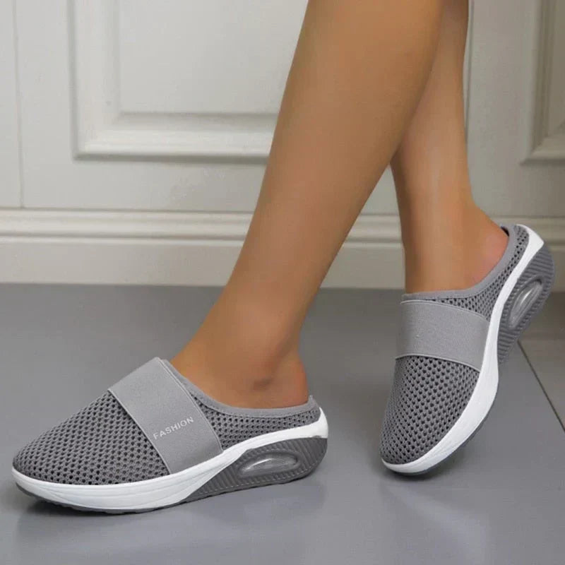 Baskets orthopédiques pour femmes avec amorti à coussin d’air, en mesh respirant, chaussures de marche antidérapantes, pointures 35-42 | Sansoti