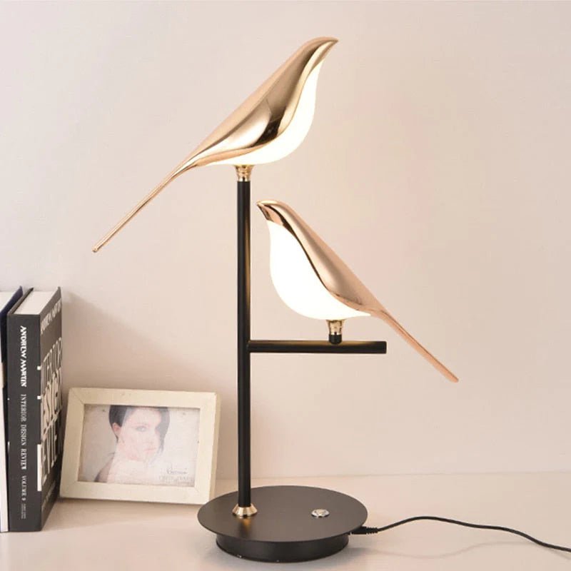 Tafellamp LED Gouden Vogel Design Postmodern Goud Woonkamer Slaapkamer Studeerkamer Decoratief | Sansoti