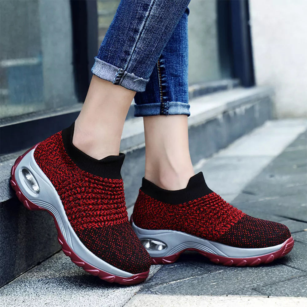 Dames Sneakers Luchtkussen Zool Steunend Wandelschoenen Optimaal Comfort Stabiliteit Dagelijks Sportief | Sansoti