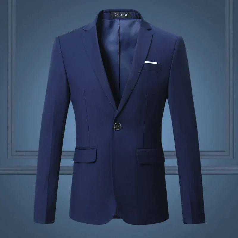 Stilvolles Herren-Sakko, Slim Fit, Business, für formelle Anlässe, komfortabel, hochwertiges Polyester, geschäftlich | Sansoti