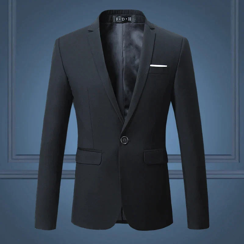 Stilvolles Herren-Sakko, Slim Fit, Business, für formelle Anlässe, komfortabel, hochwertiges Polyester, geschäftlich | Sansoti