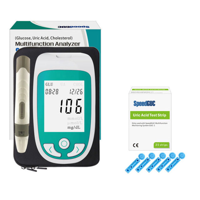 Multifunctionele Gezondheidsmeter 3-in-1 Thuistester Cholesterol Glucosewaarde Urinezuur Digitale Bloedsuikermeter Snelle Zelftest | Sansoti